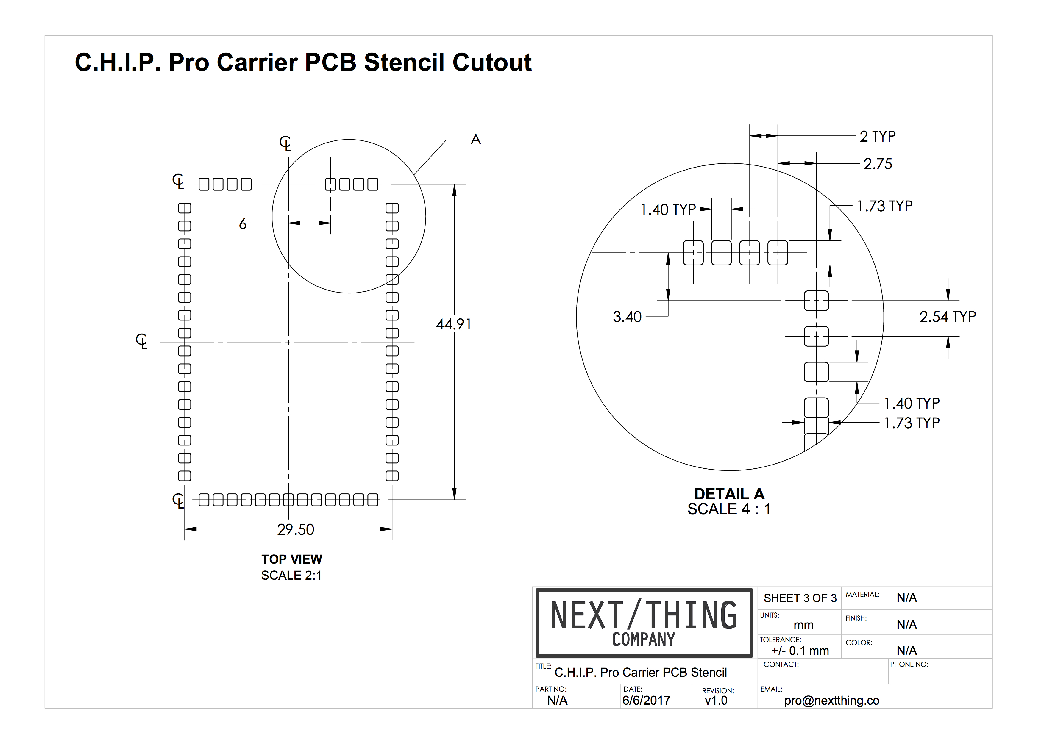 C.H.I.P. Pro PCB stencil