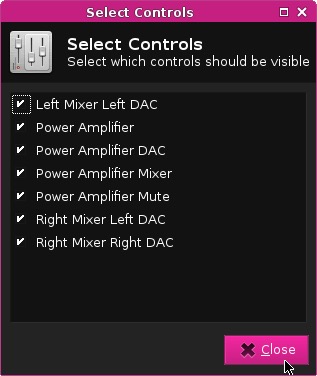 Enable all controls for audio mixer