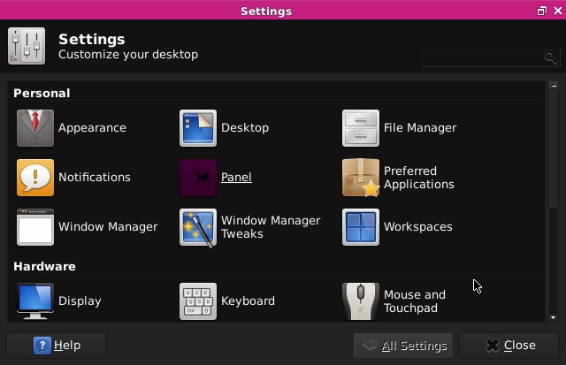 Screenshot of GUI showing where to change WiFi settings