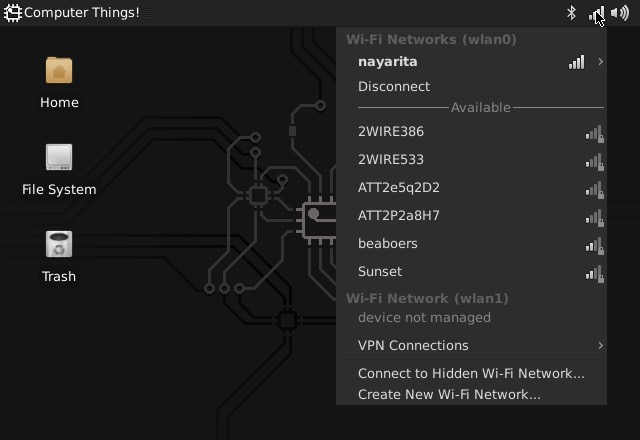 Select a wireless connection access point
